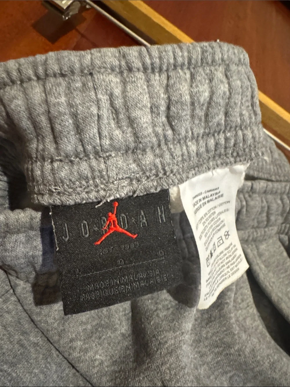 Jordan Men's Gray 'Flight' Fleece Athletic Shorts men Large